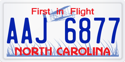 NC license plate AAJ6877