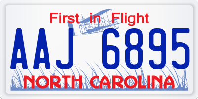 NC license plate AAJ6895