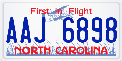 NC license plate AAJ6898