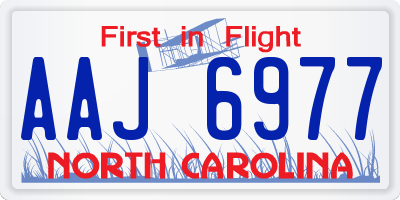NC license plate AAJ6977