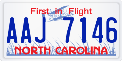 NC license plate AAJ7146