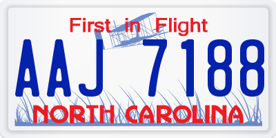 NC license plate AAJ7188