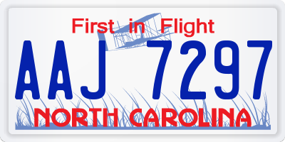 NC license plate AAJ7297