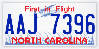NC license plate AAJ7396