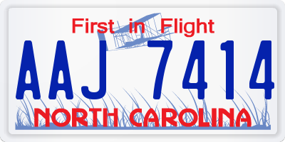 NC license plate AAJ7414