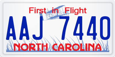 NC license plate AAJ7440