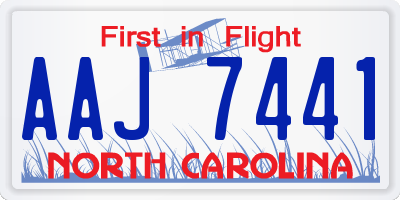 NC license plate AAJ7441