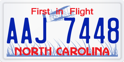 NC license plate AAJ7448