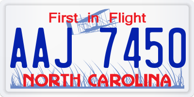 NC license plate AAJ7450