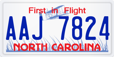 NC license plate AAJ7824
