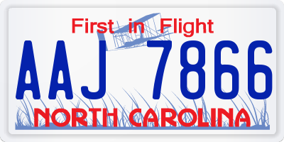 NC license plate AAJ7866