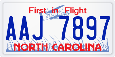 NC license plate AAJ7897