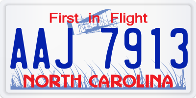NC license plate AAJ7913