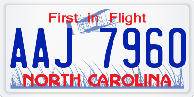 NC license plate AAJ7960