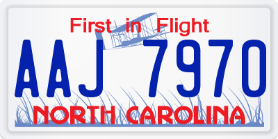 NC license plate AAJ7970