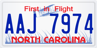 NC license plate AAJ7974