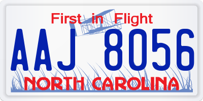 NC license plate AAJ8056