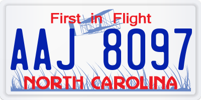 NC license plate AAJ8097