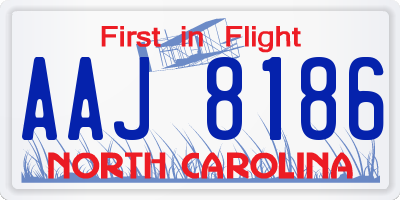 NC license plate AAJ8186