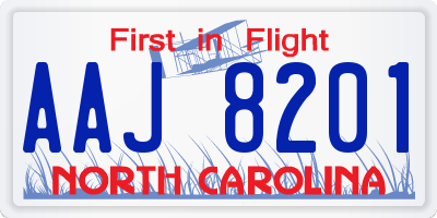 NC license plate AAJ8201