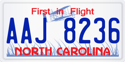 NC license plate AAJ8236
