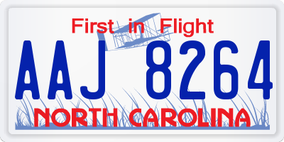 NC license plate AAJ8264