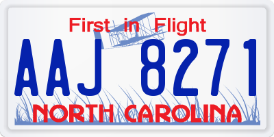 NC license plate AAJ8271