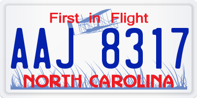 NC license plate AAJ8317