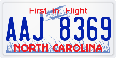 NC license plate AAJ8369