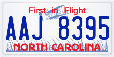 NC license plate AAJ8395