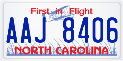 NC license plate AAJ8406