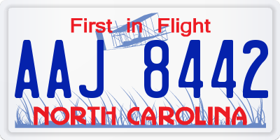 NC license plate AAJ8442