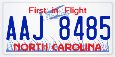 NC license plate AAJ8485