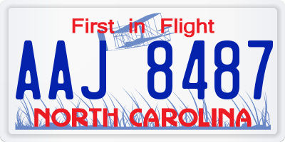 NC license plate AAJ8487