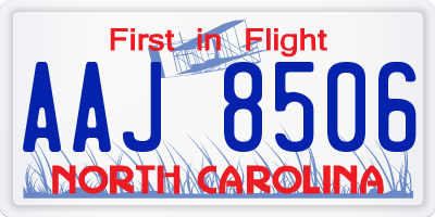 NC license plate AAJ8506