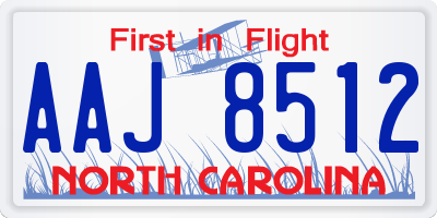 NC license plate AAJ8512