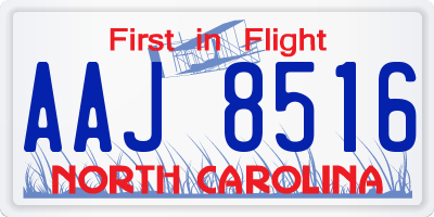 NC license plate AAJ8516