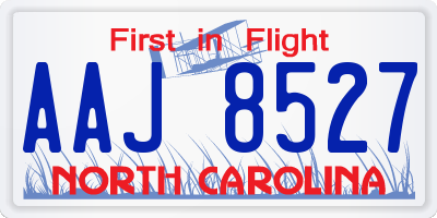 NC license plate AAJ8527