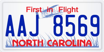 NC license plate AAJ8569
