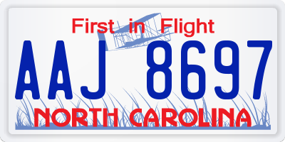 NC license plate AAJ8697