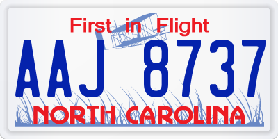 NC license plate AAJ8737