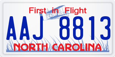 NC license plate AAJ8813