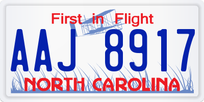 NC license plate AAJ8917