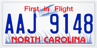 NC license plate AAJ9148