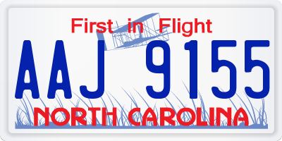 NC license plate AAJ9155