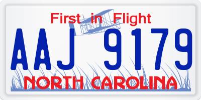 NC license plate AAJ9179