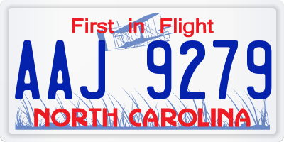 NC license plate AAJ9279