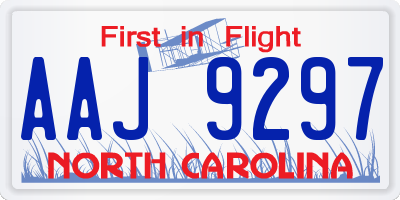 NC license plate AAJ9297