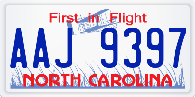 NC license plate AAJ9397