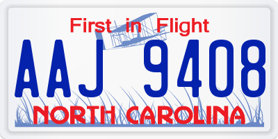 NC license plate AAJ9408